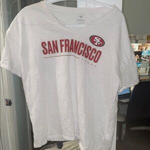 Fanatics White San Francisco Tee with Red Logo